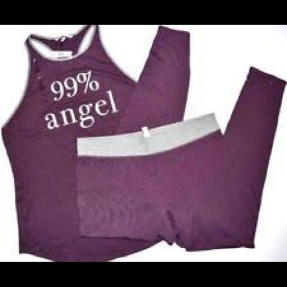 Victoria’s Secret 99% Angel super soft tank & pants pajama large - Picture 3 of 10